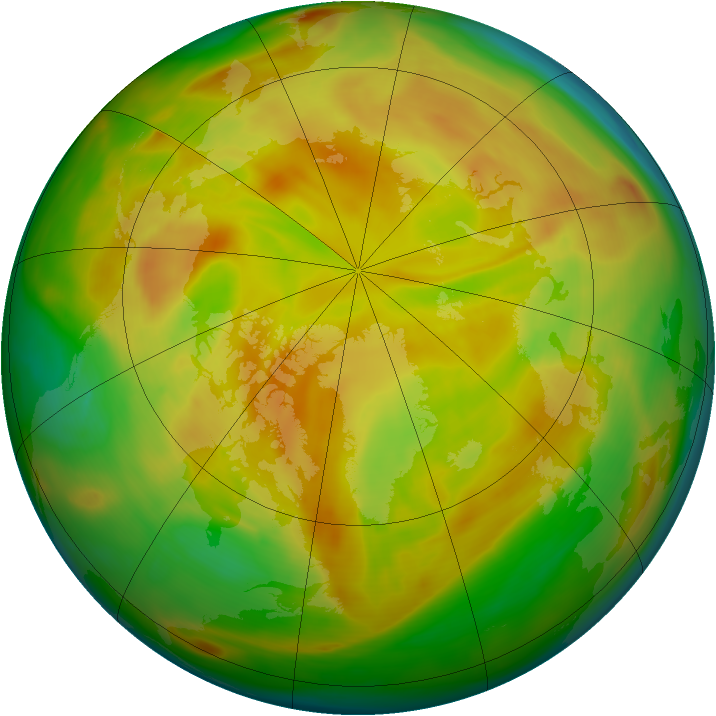 Arctic ozone map for 07 May 2007